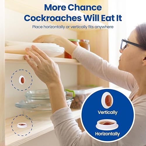Miniatura 2 de 16 unidades de cebo y asesino de cucarachas, estaciones repelentes de cucarachas para repelente de nidos de infestaciones interiores, solución