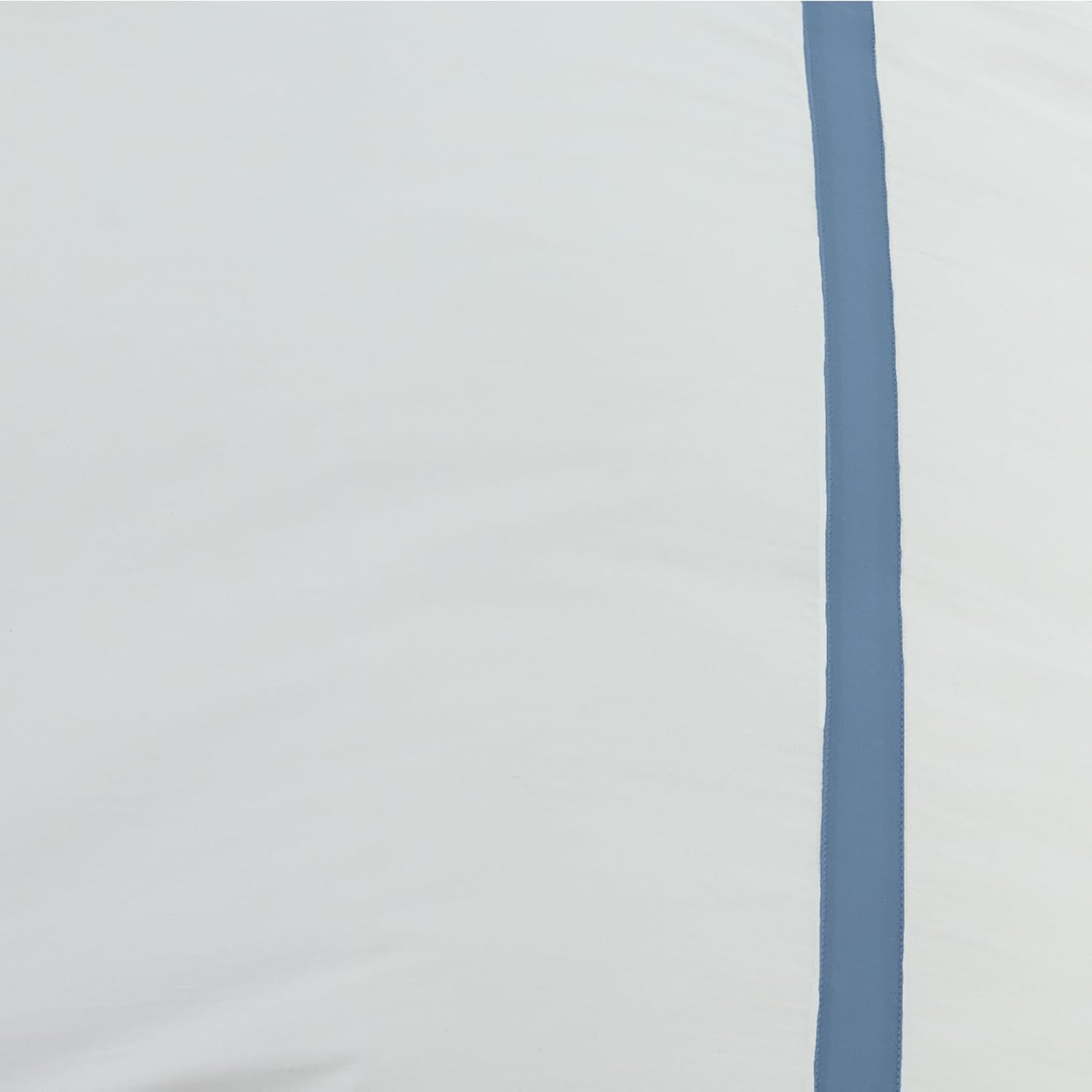 Sferra Estate Collection - 100% Long-Staple 200 Thread Count Cotton Percale with Sateen Appliqué - Cooling, Soft, and Breathable Bed Linens, 4pc King Sheet Set, White/Sea