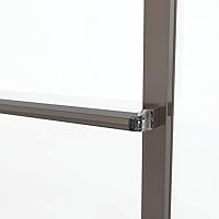 Vista 4 de Basco Deluxe - Puerta corrediza para ducha con marco, 38-40 pulgadas de ancho x 68 pulgadas de alto, vidrio templado oscuro, bronce aceitado