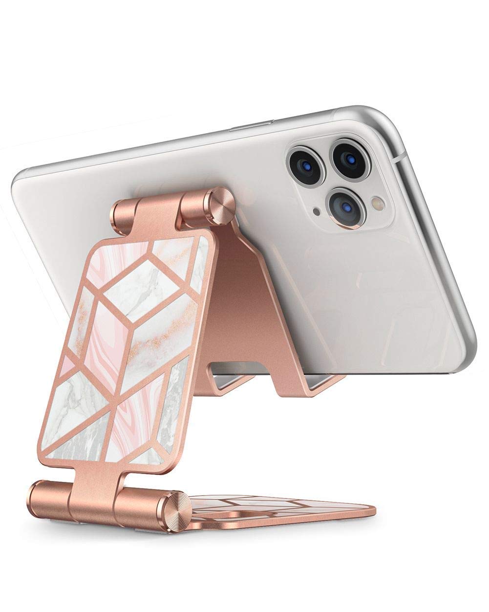 i-Blason Cell Phone Stand, Foldable Adjustable Phone Mount Holder, Compatible with iPhone 14/iPhone 13/iPhone 12/iPhone 11/Galaxy S22/S21/Pixel 6, Android Smartphones, All Smart Phone (Marble)