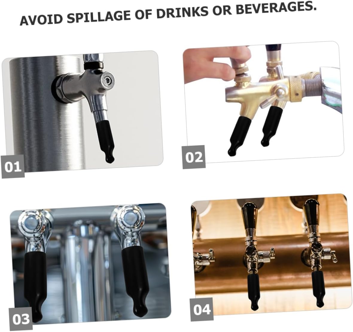 Cabilock 5pcs Beer Tap Protective Covers Rubber Caps for Beer Faucet for Clean Dispensing for Home Bars and Kegerators