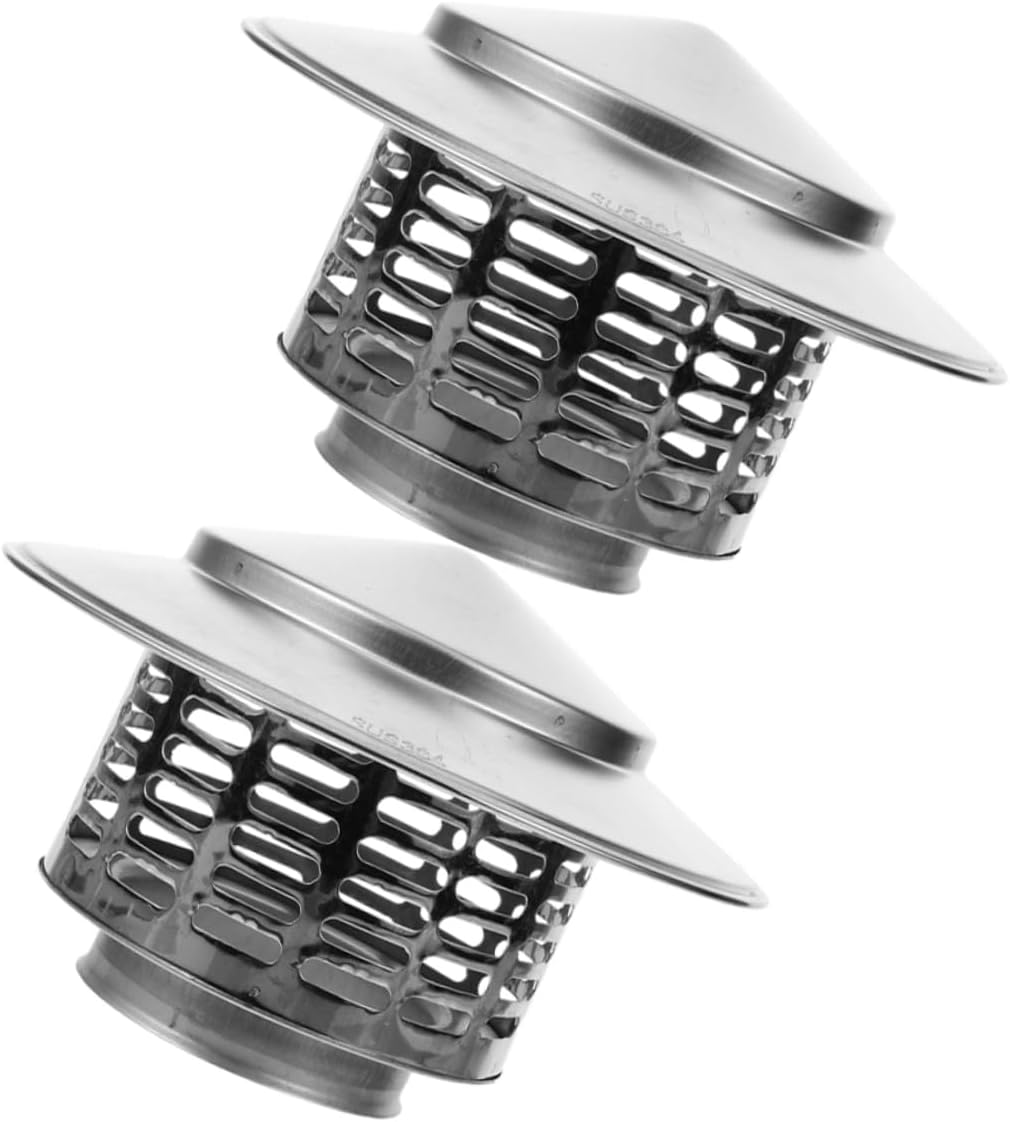 Mikinona 4pcs Fireplace Chimney Cap Vent Cover Plate Rv Roof Vent Rain Cover Chimney Protector