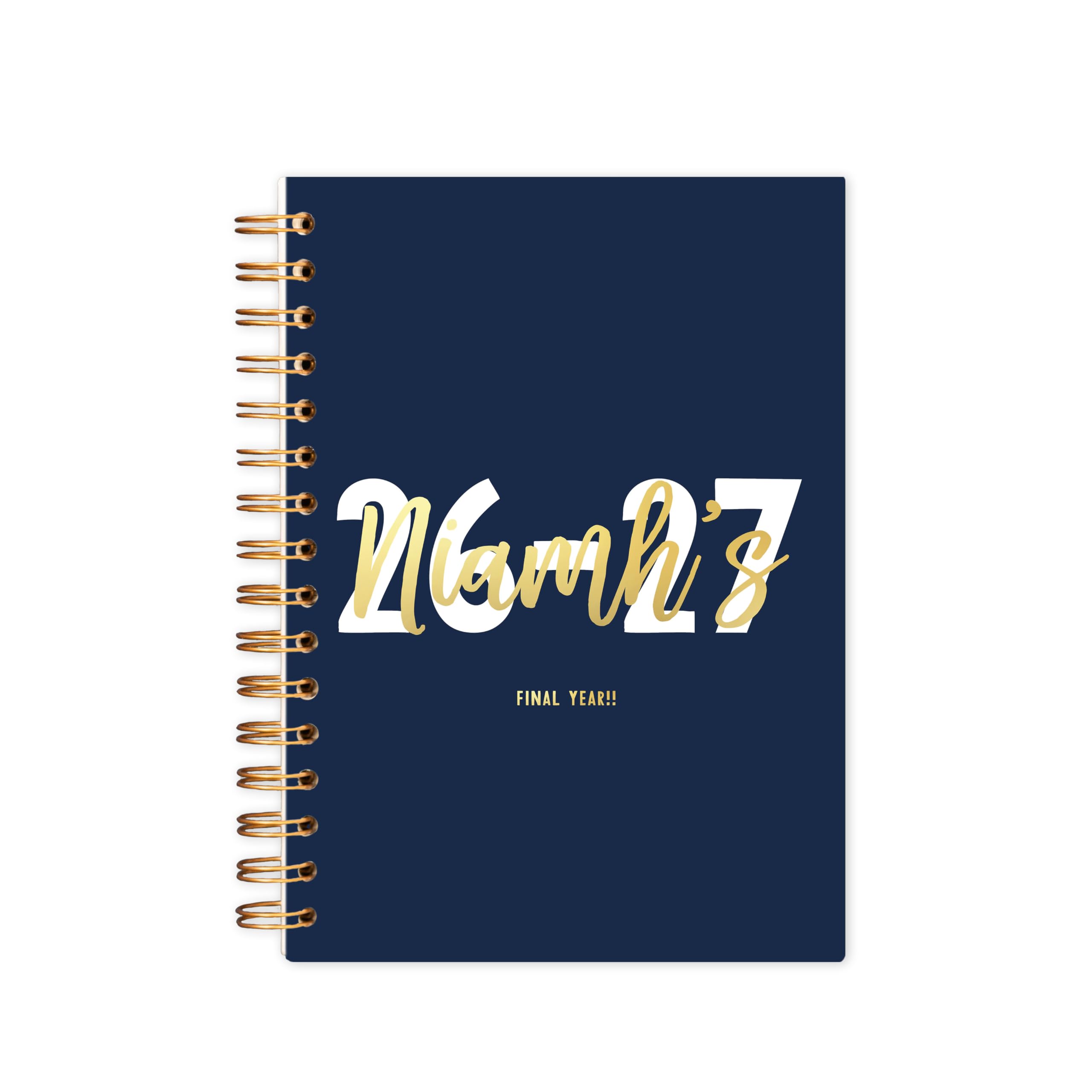 Manta Makes personalised Academic diary 2025-2026 week to view | 2025/26 | mid year | a4 a5 | planner 25-26 (Navy, A5 Hardback) โ image 1
