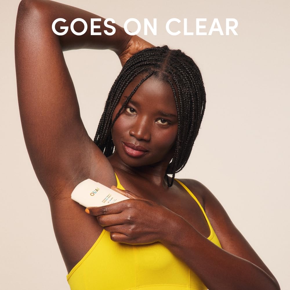 OUAI Aluminum-Free Deodorant for Women, Clear Application, 24-Hour Odor Control