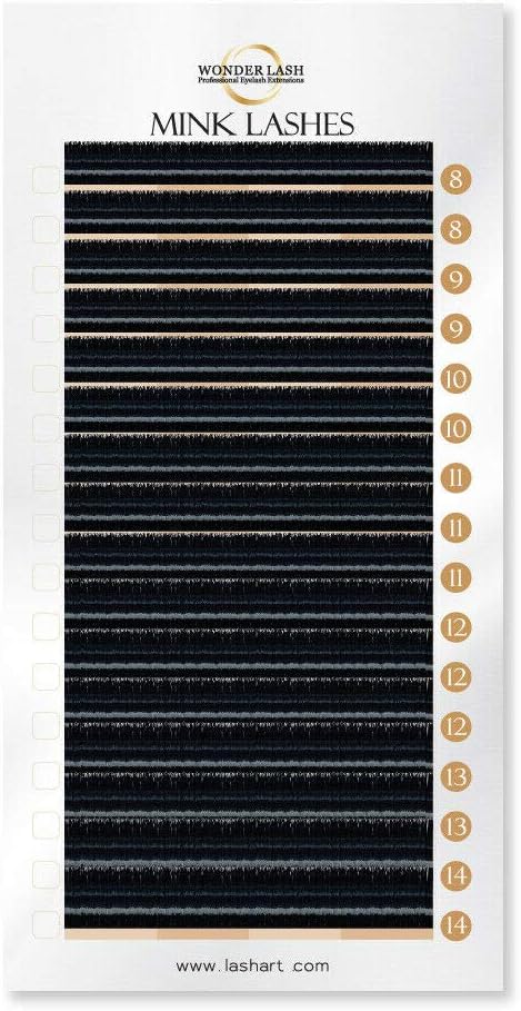 Classic Lashes 0.15 C curl Mixed Tray Faux Mink Natural Individual Wonderlash Professional Eyelash Extensions