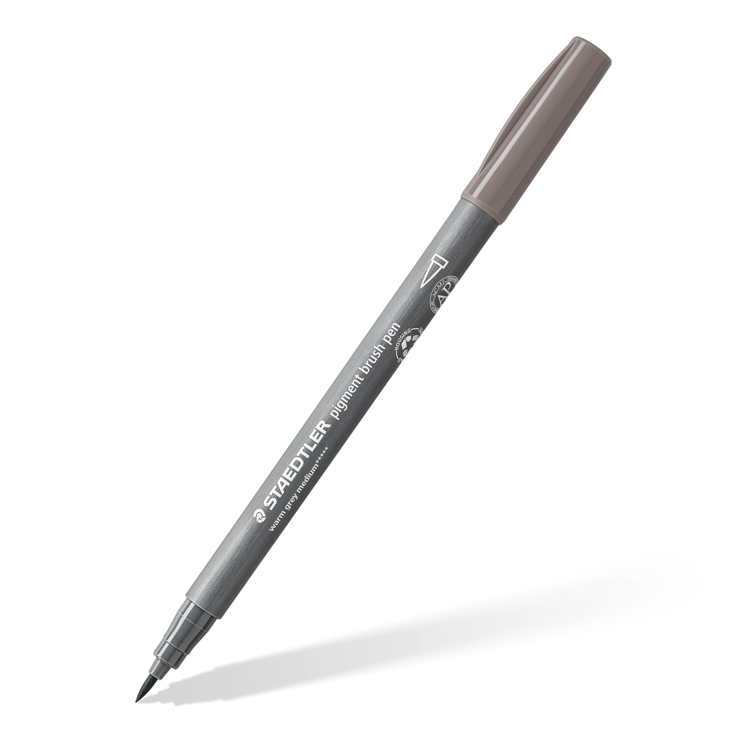 STAEDTLER Brush pen Pigment Arts, cartuccia da disegno, punta a pennello per larghezza variabile, impermeabile, ad asciugatura rapida, 12 penne, colori assortiti, in astuccio di cartone, 371 C12-6