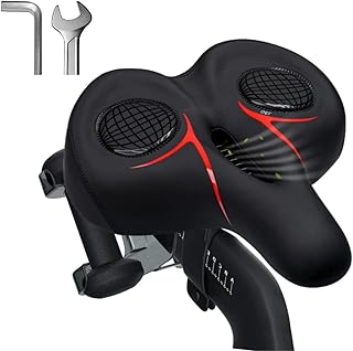 Oversized Bike Seat for Peloton Bike & Bike+, Comfortable Bike Seat Cushion Extra Wide Fit Spin Bike,Peloton,Exercise or Road,Saddle Replacement for Women & Men, Accessories for Peloton