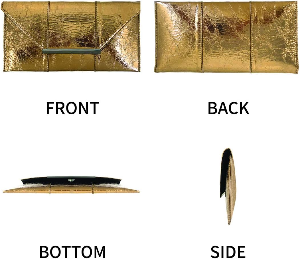 JNB Women's Metallic Material Clutch Purse - Image 4