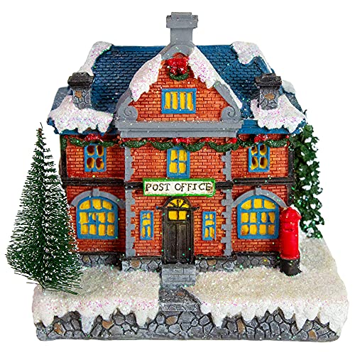 Northlight LED Lighted Post Office Christmas Village Decoration - 7