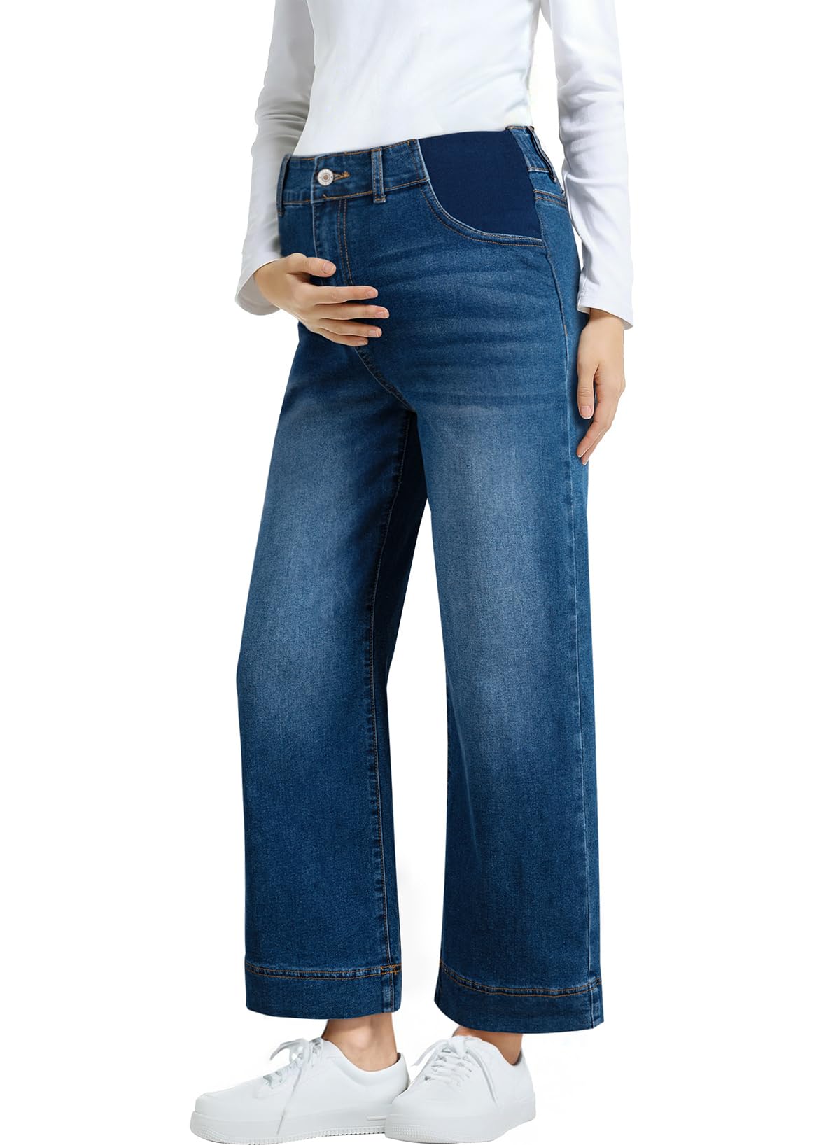 BLENCOT Wide Leg Denim Black