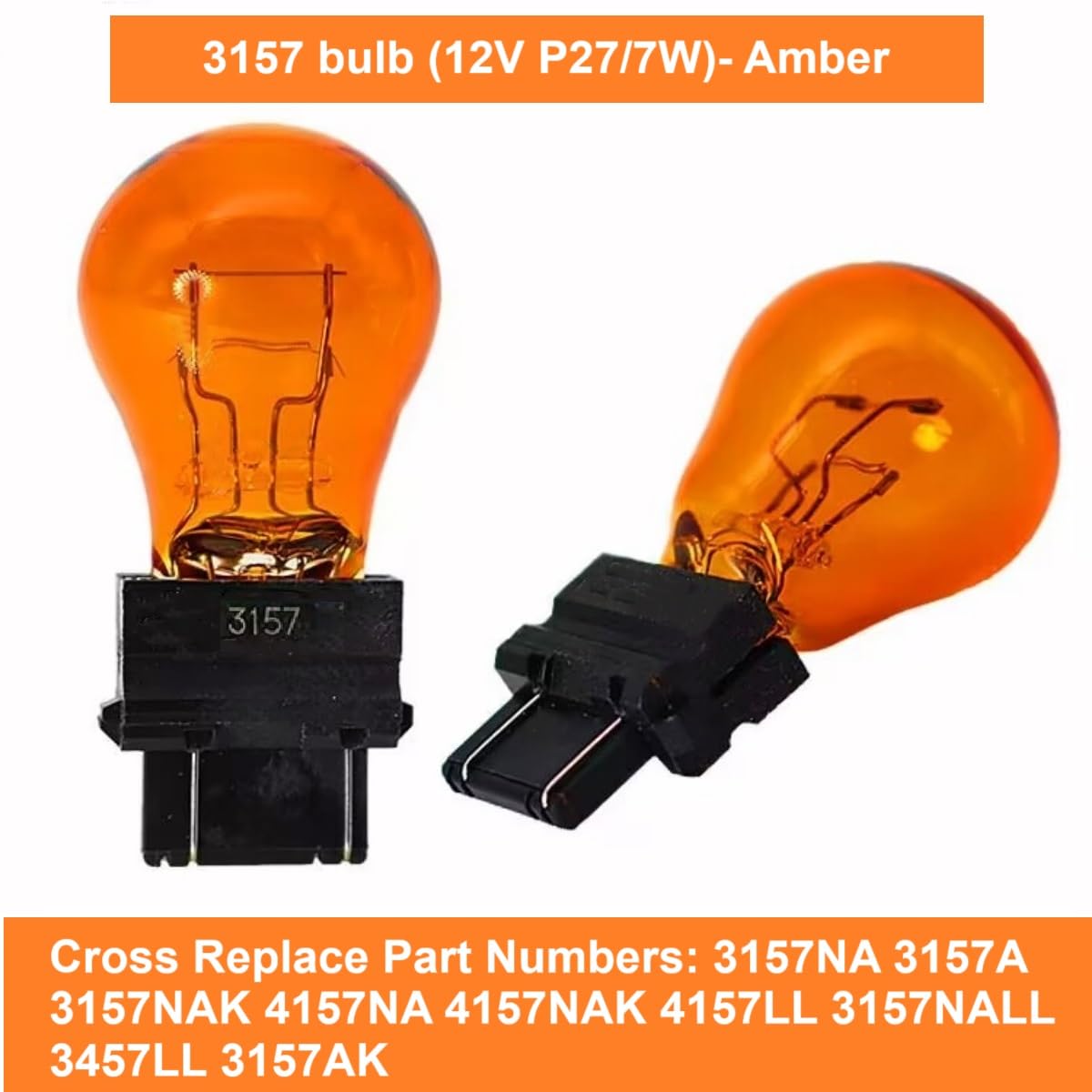 4157NAK 3157NA 3157 Amber Front turn signal light fits for Toyota