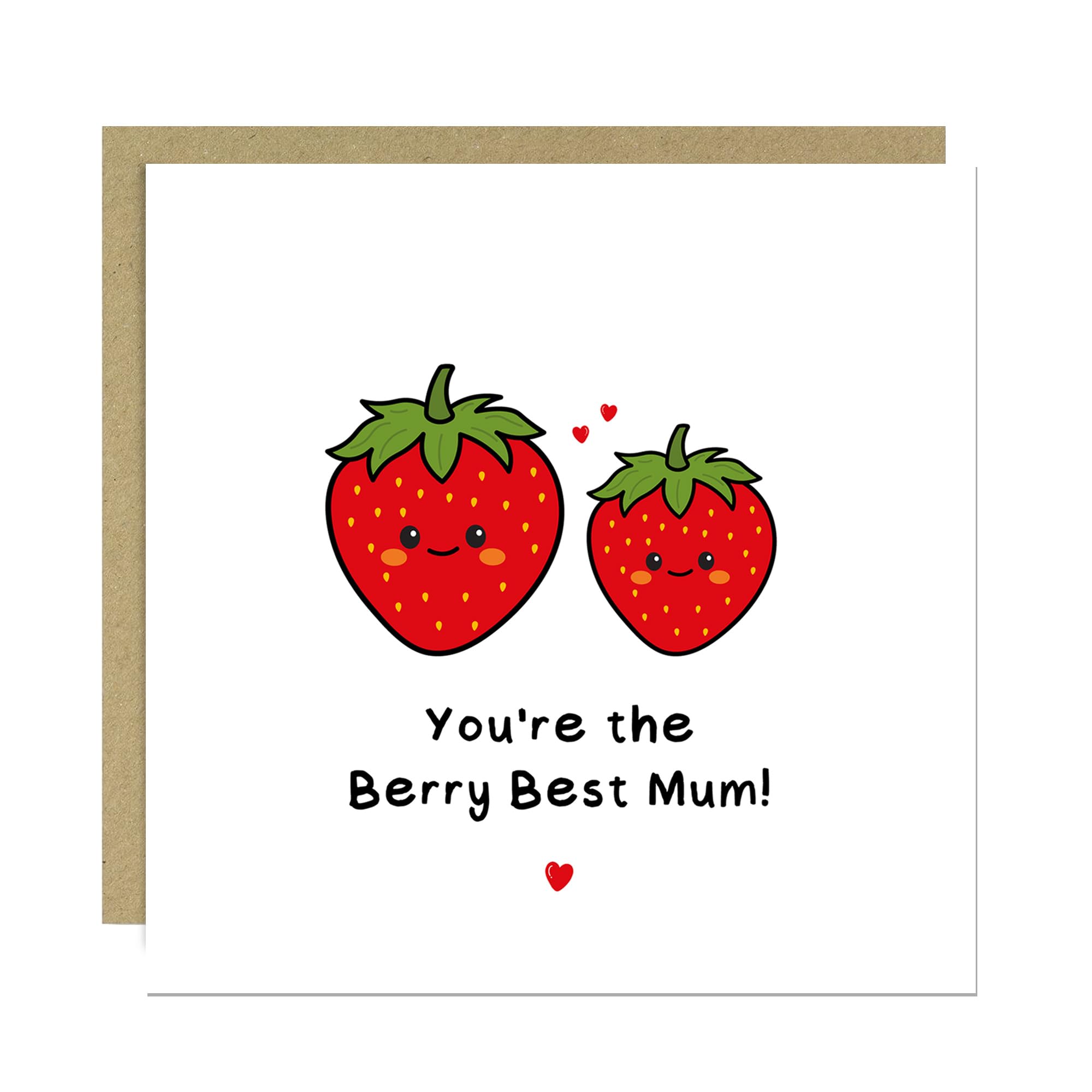 RED OCEAN Mothers Day Card, Youre The Berry Best Mum Card, For Mum, Best, For Her, Birthday With Envelope, From Daughter Son