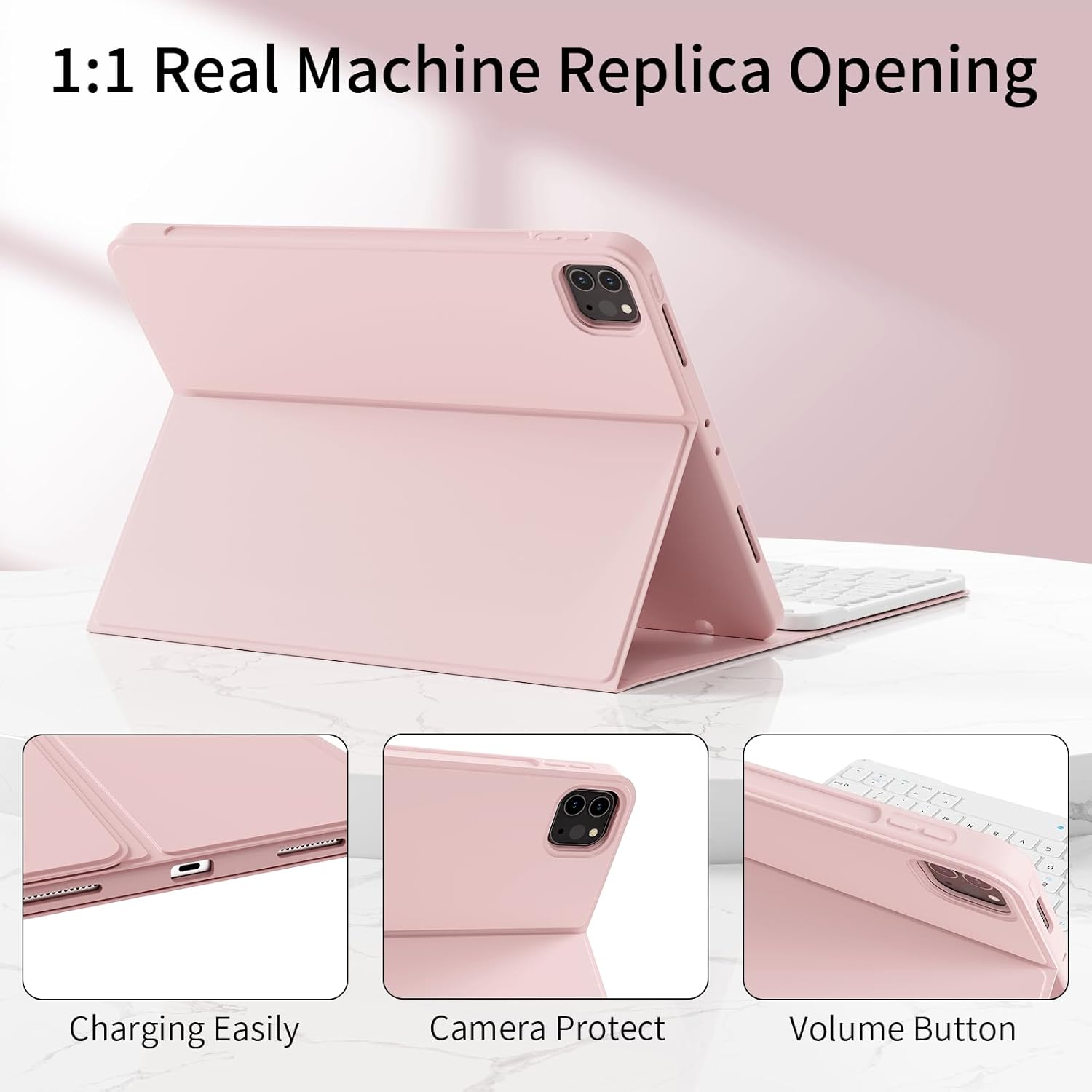 Case with Keyboard for iPad Pro 11 inch 4th/3rd/2nd Generation (2022/2021/2020), Magnetic Detachable Bluetooth Ke