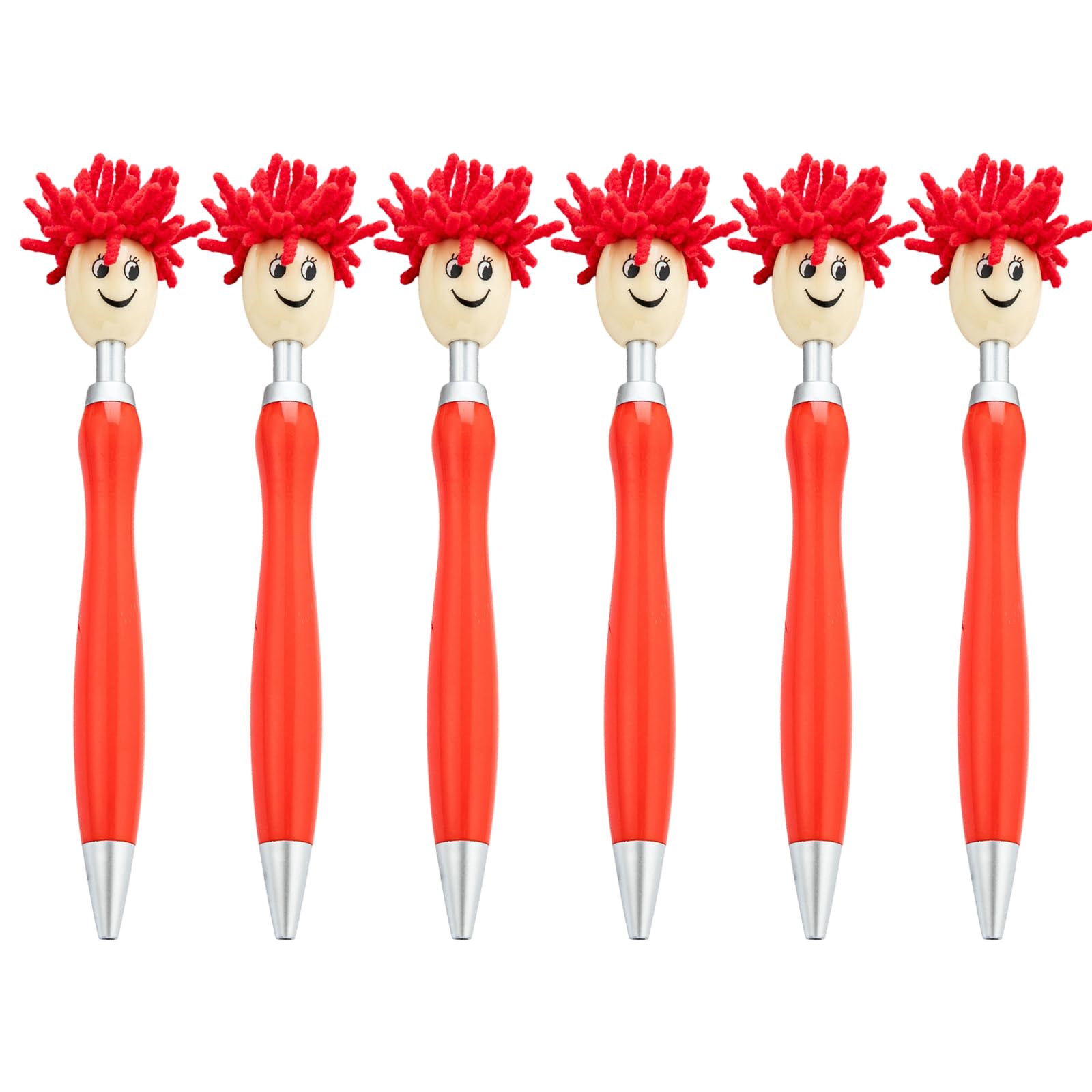 Xjdzineq 6pcs Signing Pen Retractable Ballpoint Writing Black Inks Mop Head School Supplies for Student