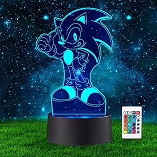 Night Light Kids, 3D Illusion Led Table Bedside Anime Lamp, Touch Lamp with 16 Colors Change and Remote Control for Bedroom Decoration, Birthday Gifts for Boys Girls