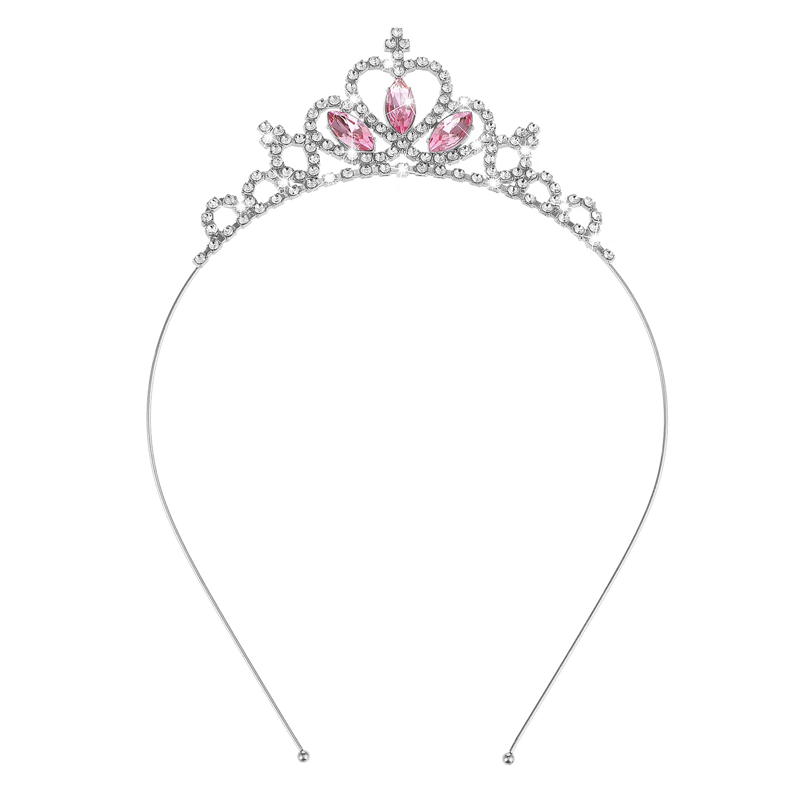 WLLHYF Diadema de corona de princesa con diamantes de imitación, accesorios para el cabello para mujeres y niñas, decoración de cumpleaños, Navidad, novia, boda