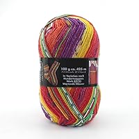 Vista 1 de Hilo de calcetín de 4 capas de ópalo según la colección Hundertwasser, 75% lana 25% poliamida teñido espacialmente colorido hilo para tejer y tejer