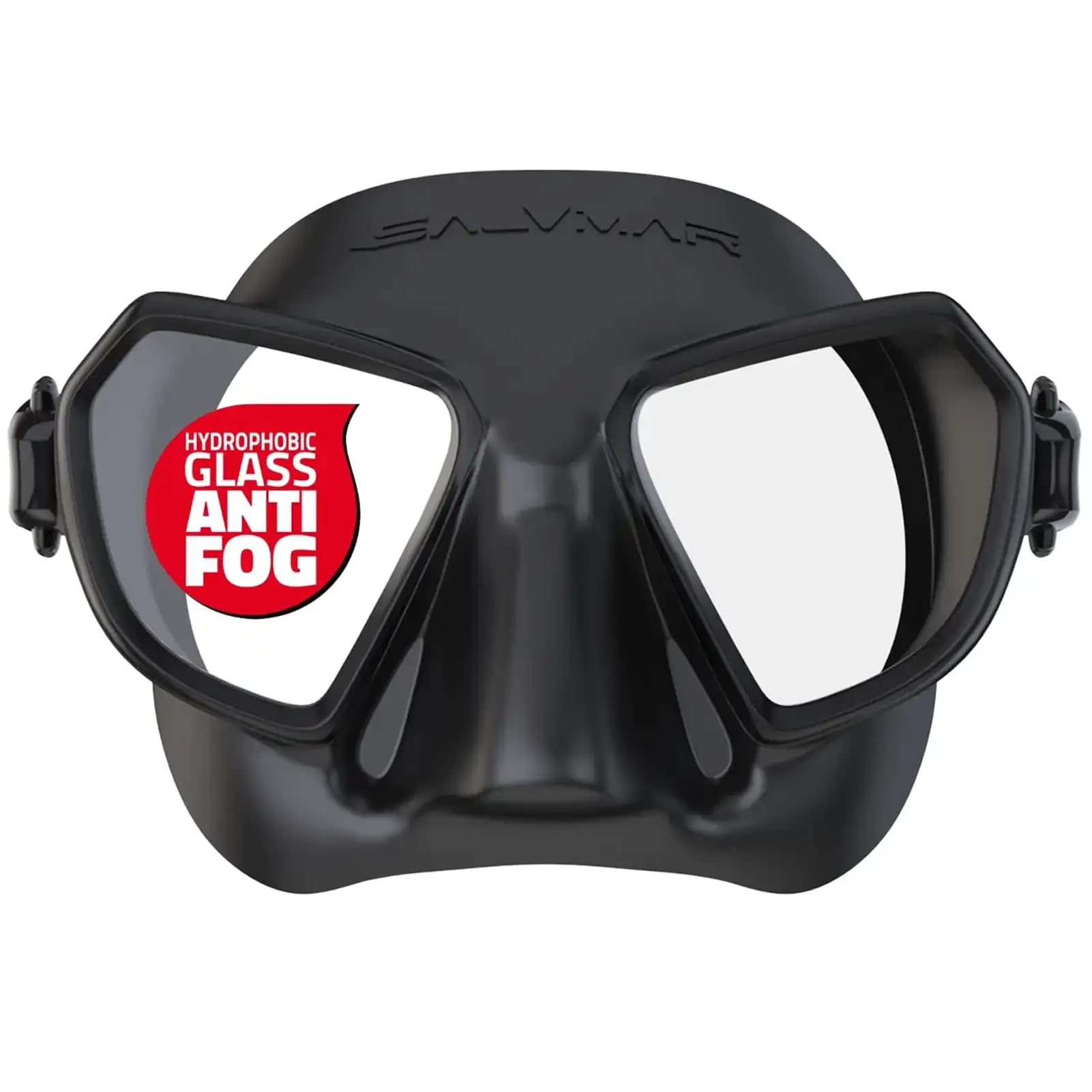 SALVIMAR Noah - Máscara de buceo antivaho para adultos, ajustable, de bajo volumen, amplia vista panorámica, máscara de buceo y pesca submarina con lentes antivaho integradas y falda de silicona