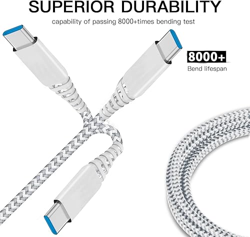 Miniatura 3 de Cable de carga USB C de 10 pies + 10 pies para Moto G Power 2023/G Stylus 5G 2020 2021 2022, G Fast, G7 Play Plus, Z4 Z3, Edge 30 Fusion, G6, Z2, G7