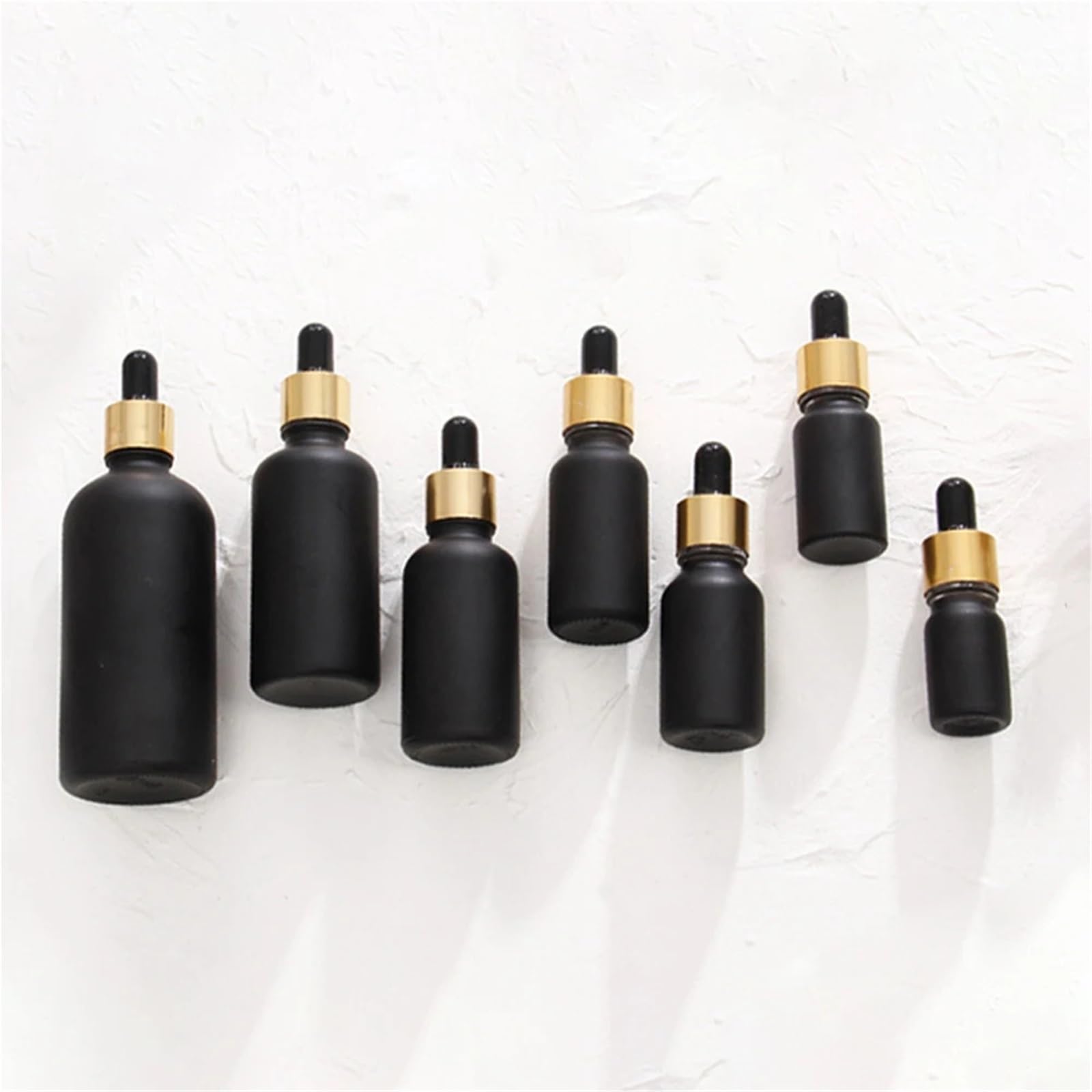 Pipettenflasche 10 ml, 30, 50, 100 Tropfflasche aus Glas, feines Öl, Peeling, Schwarzlichtvermeidung, Kosmetika, separate Abfüllung(All black,10PCS_100ML)