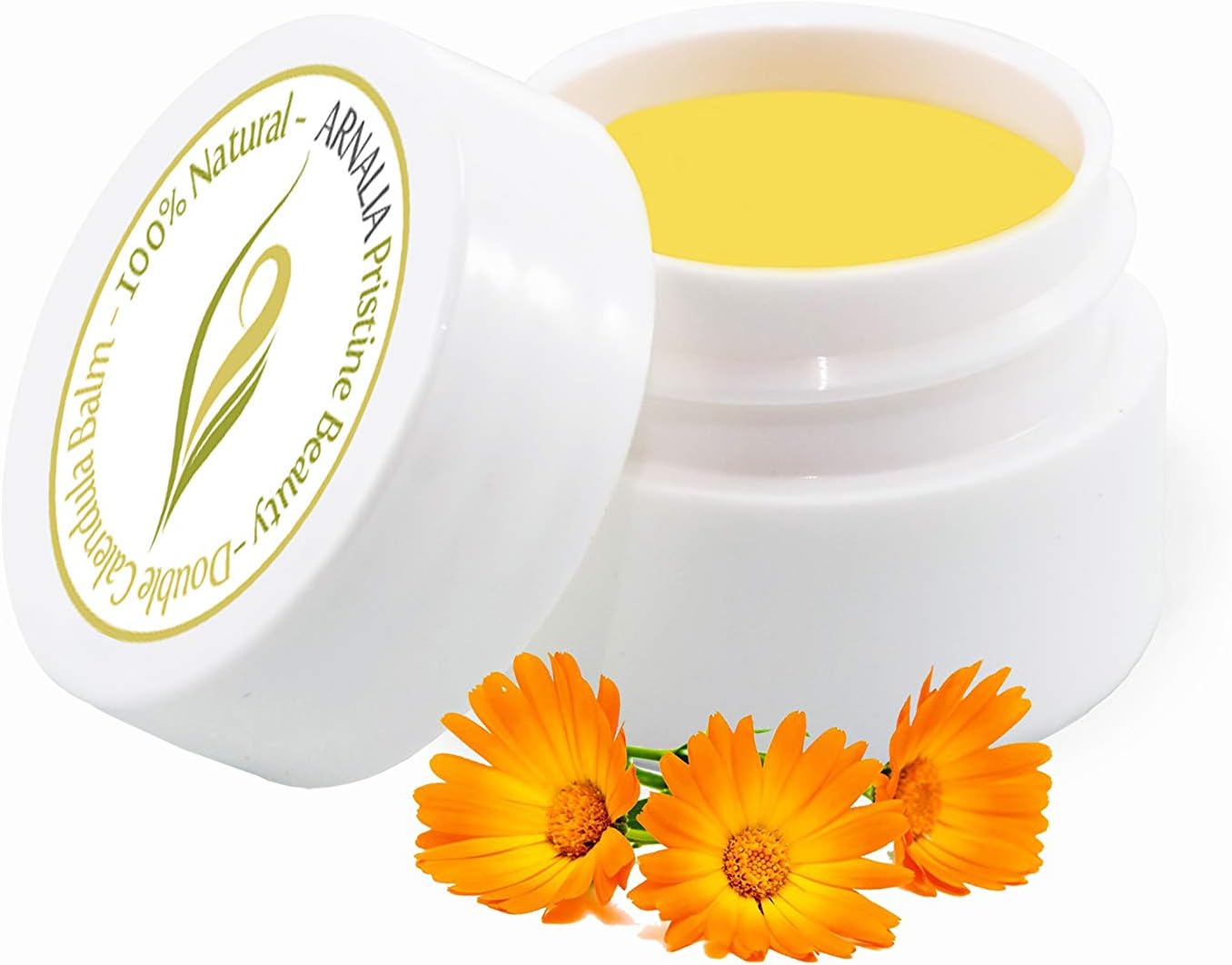 Calendula 100% Natural & Organic Wild Herbs Gentle Eye & Face Cosmetic Balm; Emollient Anti Aging Moisturizer Cream; Soothing, Hydrating; Sensitive, Normal Skin; Rosacea, Eczema (0.3oz)