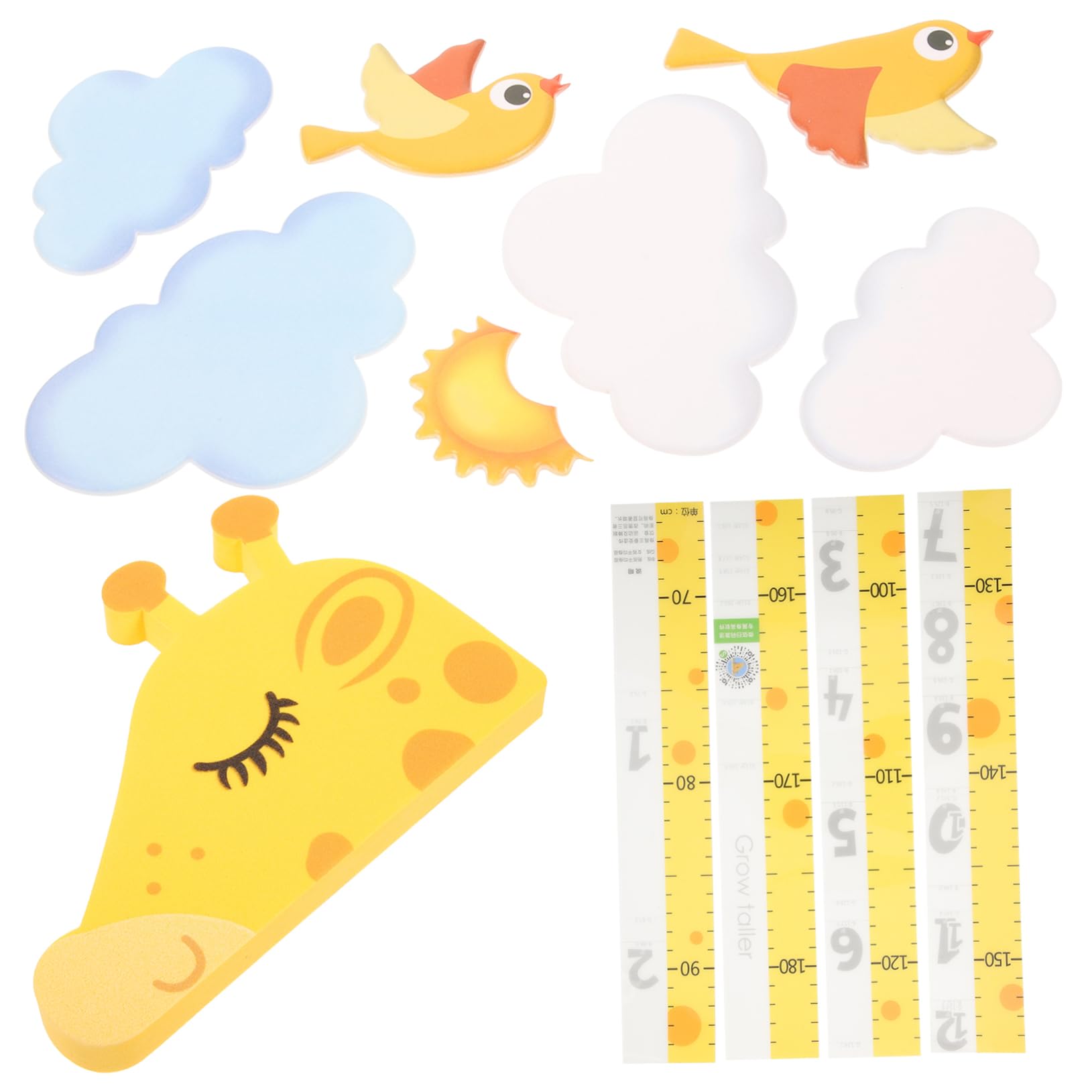 ibasenice Selbstklebender Wandaufkleber Messlatte Giraffe aus Eva Material Abnehmbar und Kreativ für Kinderzimmer Deko im Schlafzimmer Geeignet