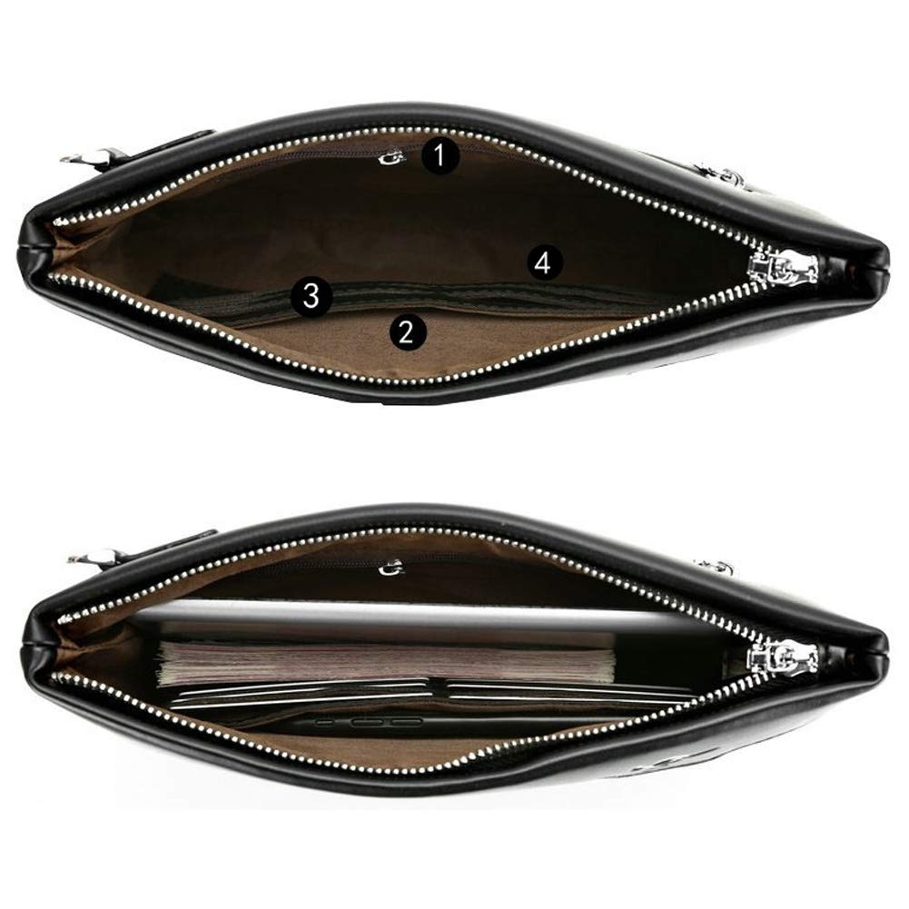 Aideal Pochette da Polso Uomo Borsa a Mano Borsellino con Cinturino per lavoro/viaggio