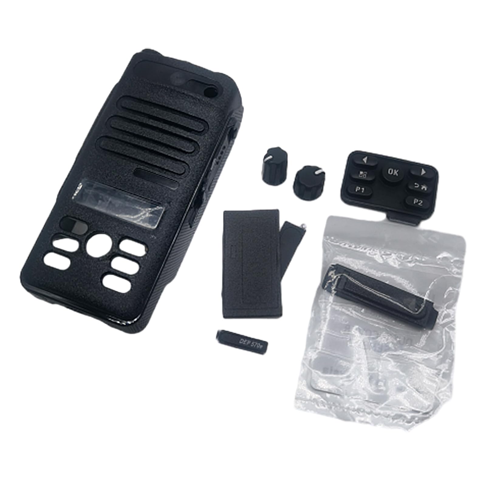 Boîtier avant P6620i de réparation noir contre les coques fissurées de talkie