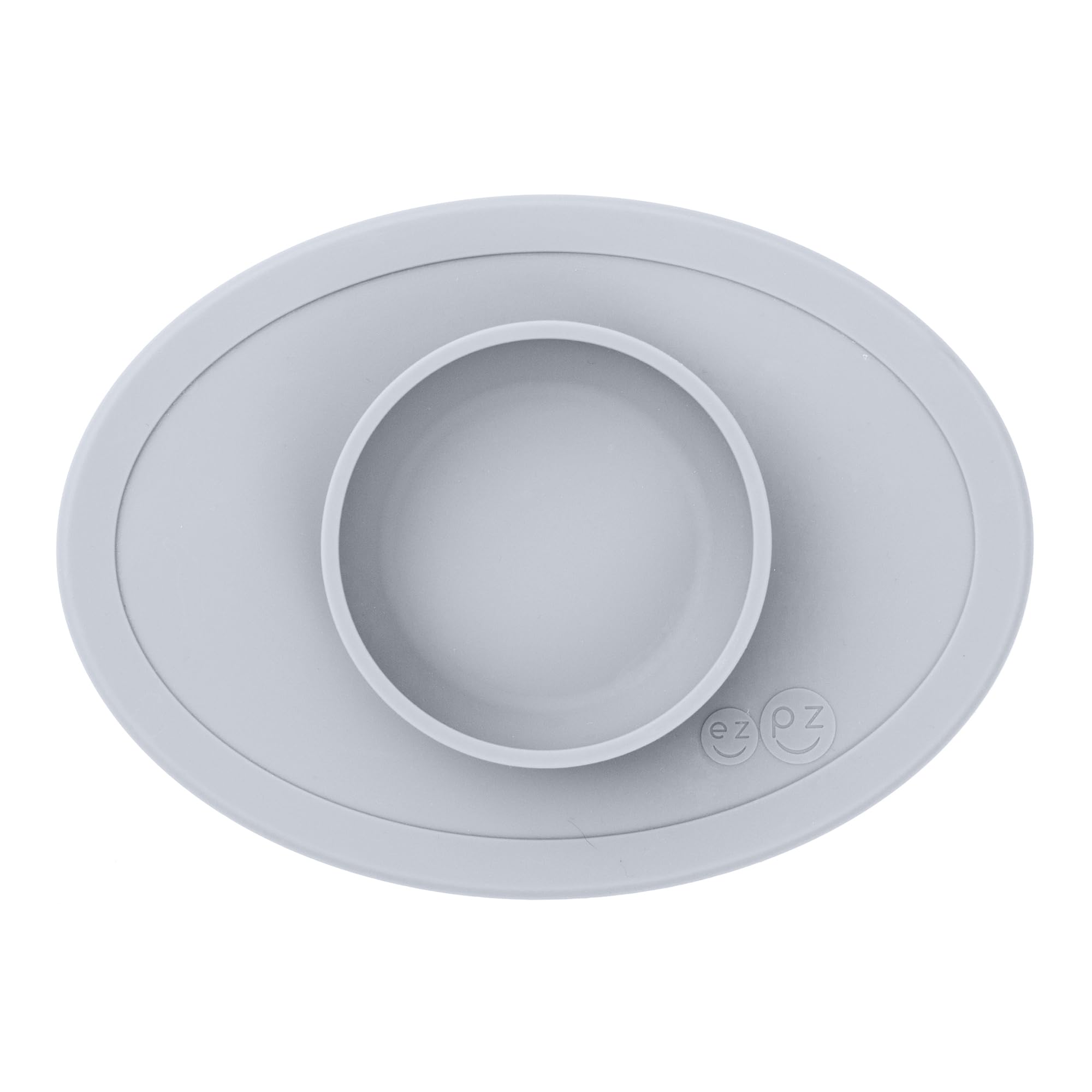 ezpz Tiny Bowl - 100% Food Grade Silicone Suction Bowl with Built-in Placemat for First Foods, Promotes Baby Self-Feeding, Non-Slip - Fits on All Highchair Trays - Microwave Safe - 6 Months+ (Grey)-picture-30