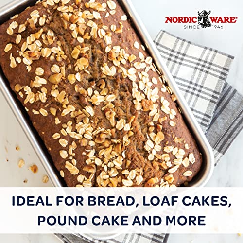 Nordic Ware Natural Aluminum Commercial Loaf Pan, L: 9.00 In. W: 5.30 In. H: 2.75 In, Silver #TOP1