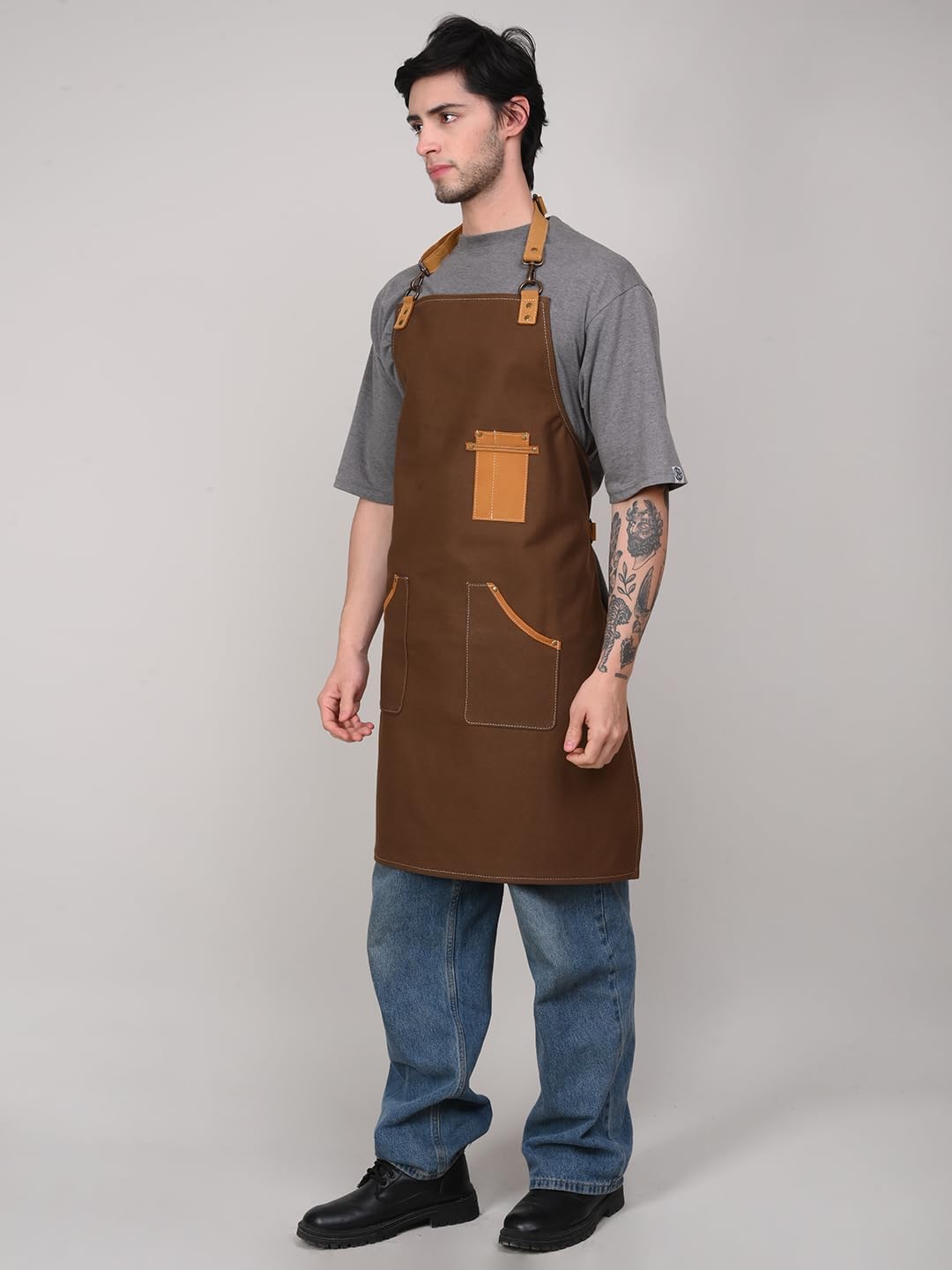 RABADA Heavy Duty Canvas Multipurpose Apron for Industrial & Commercial Use - Durable & Versatile Workwear for Factories, Warehouses, Wood Cutting, and More