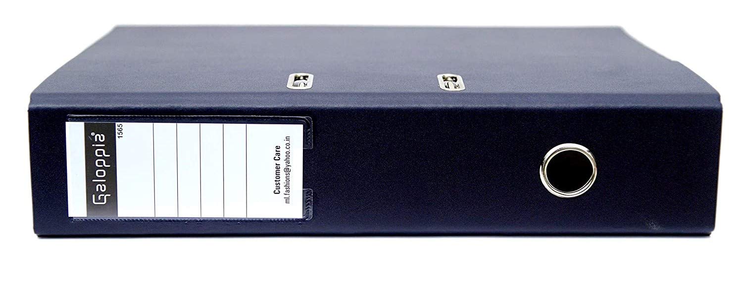 GALOPPIA PVC Coated Box File/Folder for Office documents and certificates A4 Size (Black, Pack of 4) 2