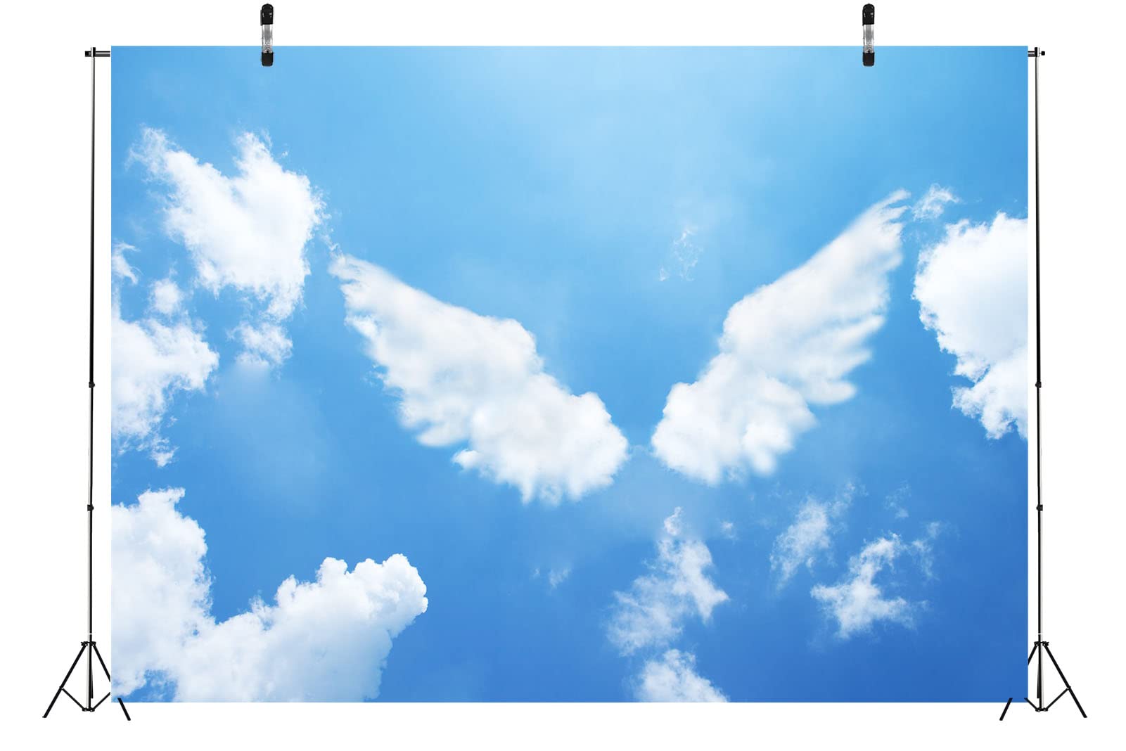 Amazon.com : Loccor 5x4ft Fabric Blue Sky Angel Wings Clouds