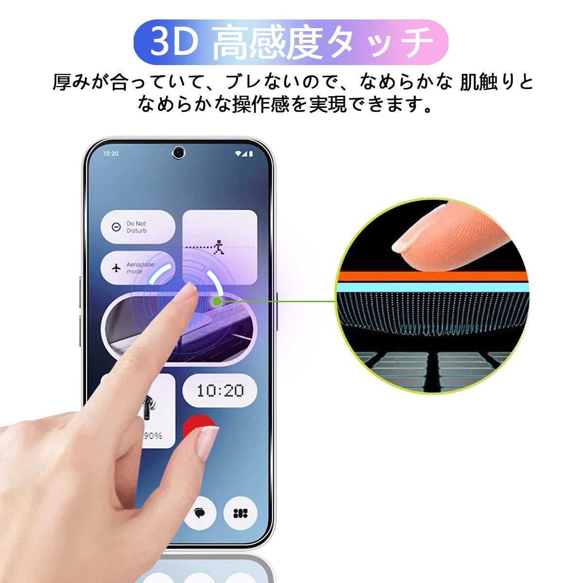 Amazon | 【2+2枚セット】 対応 Nothing Phone 2a ガラスフィルム +