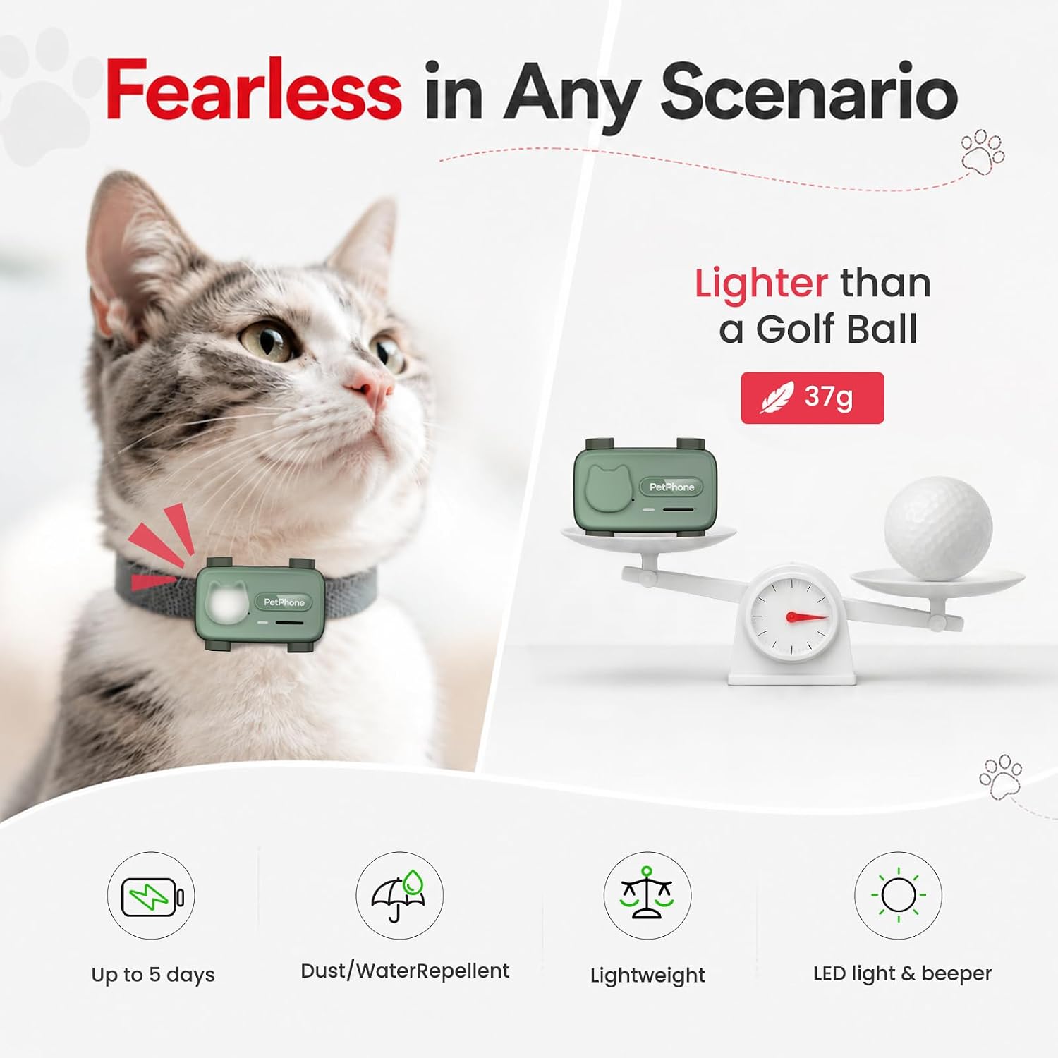 AI-Powered Smartphone for Pets, Support Emotion Detection, 2-Way PetChat | Family&Social Network, Live Geofencing Virtual Fence, Activity Monitor, Play Music, Global Tracking Pet GPS Tracker