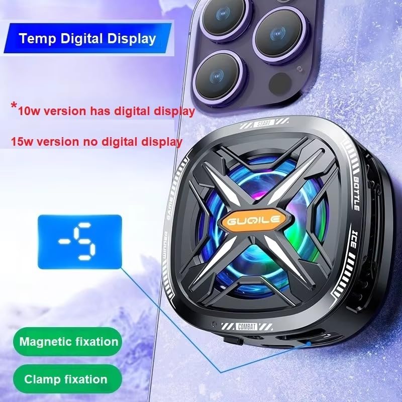 Image of BKN Fast Ultra Cooling Mobile AC Fan Magnetic Radiator | Mobile Cooler USB Powered Fan Cooling Radiator Game Cooler -3 degree for Mobile Phone Gaming, Live Streaming (FS05 fan)