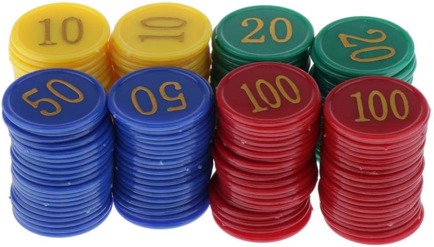 Hellery ポーカーチップ カジノチップ 重量感 36mm 無地 チップ おしゃれ ゲーム 4色 約160