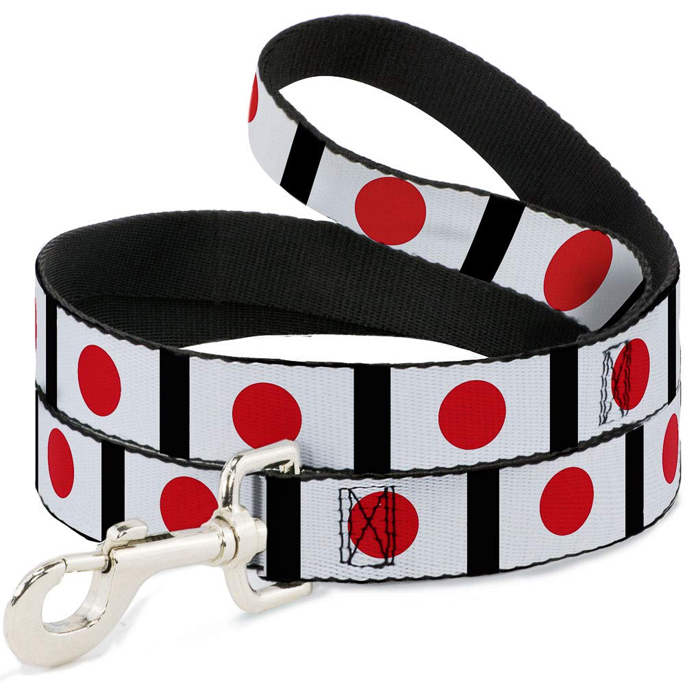 Laisse pour chien solide Buckle Down Japon Drapeaux pour stopper les tractions brutales