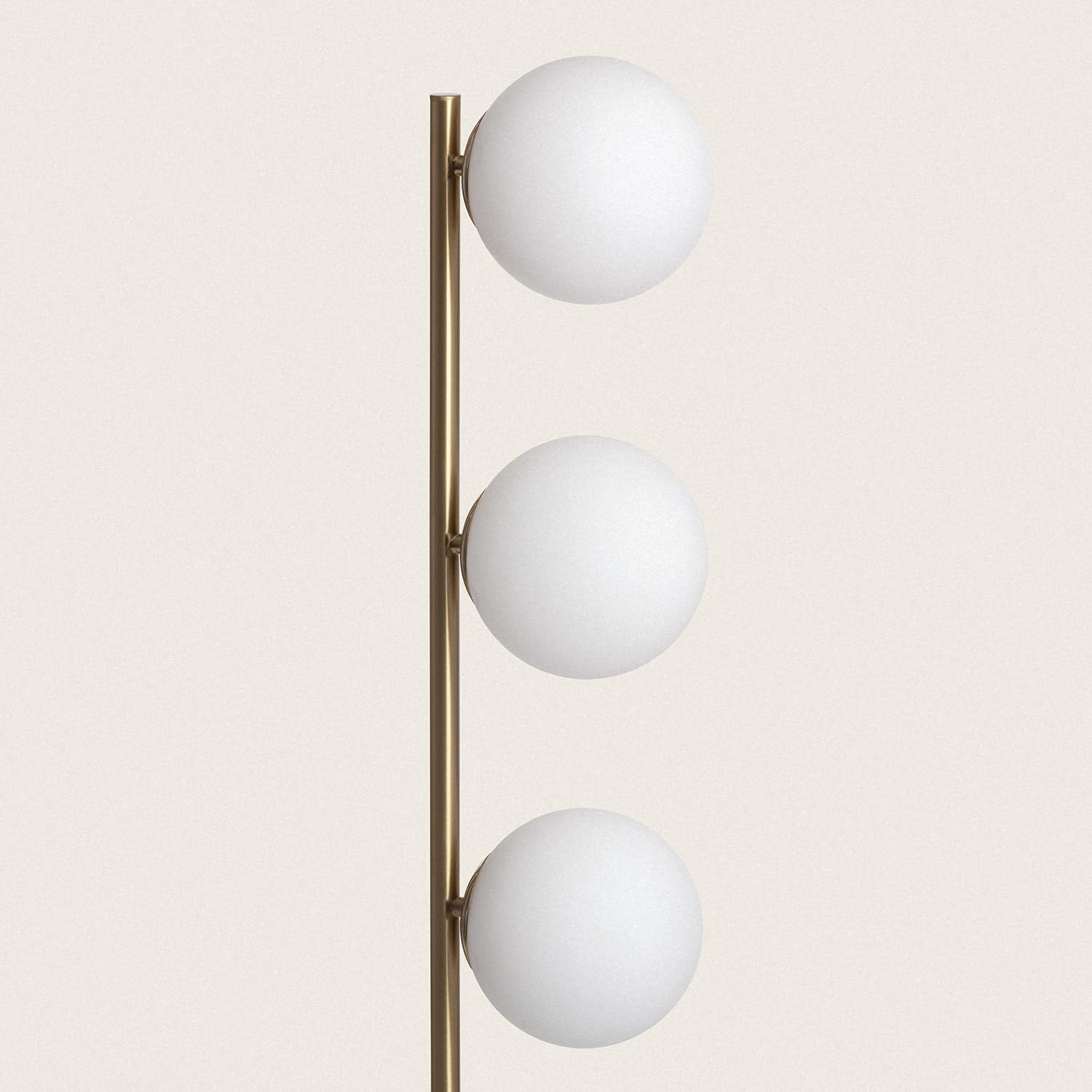 LEDKIA LIGHTING Lámpara de Pie Metal y Cristal Moonlight Brass 3 Focos Dorado E27