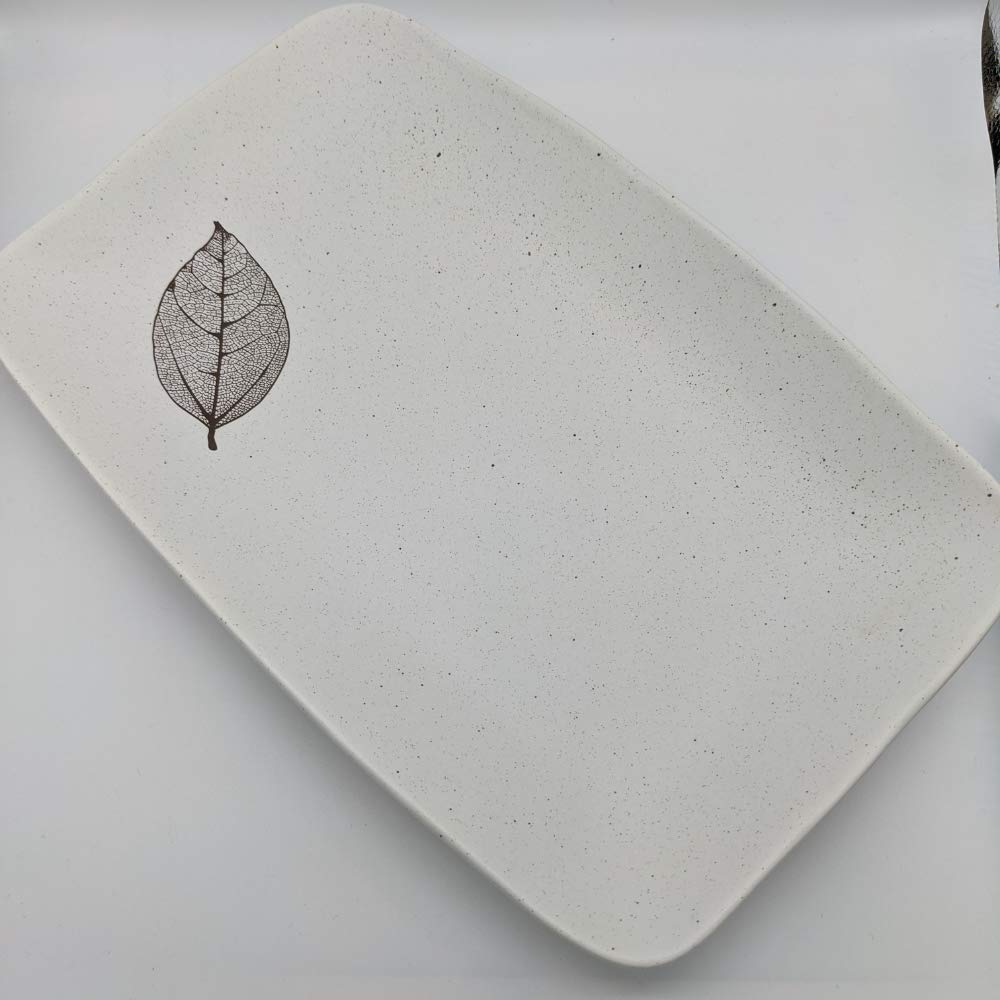 AshdeneLantana Collection - Serving Platter - Large (34 cm) - Natural and Charcoal