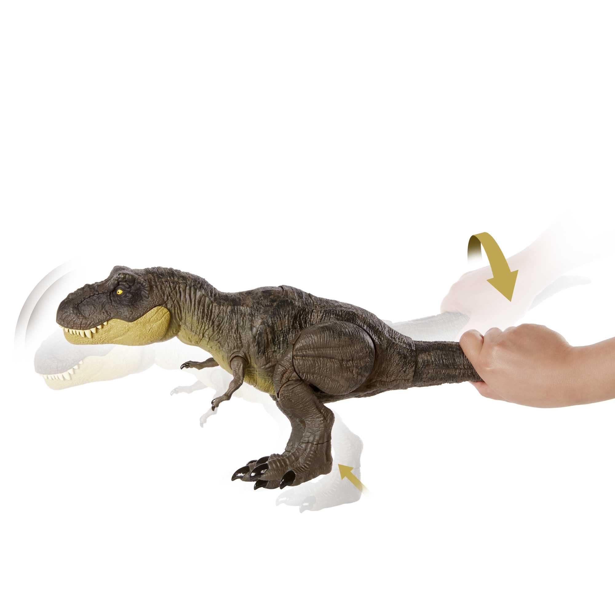 Jurassic World - T-Rex Passi Letali, Dinosauro Snodato con Movimenti Dirompenti e Decorazioni Realistiche, Ispirato alla Serie JW Camp Cretaceous, Giocattolo per Bambini, 4+ Anni, GYW84