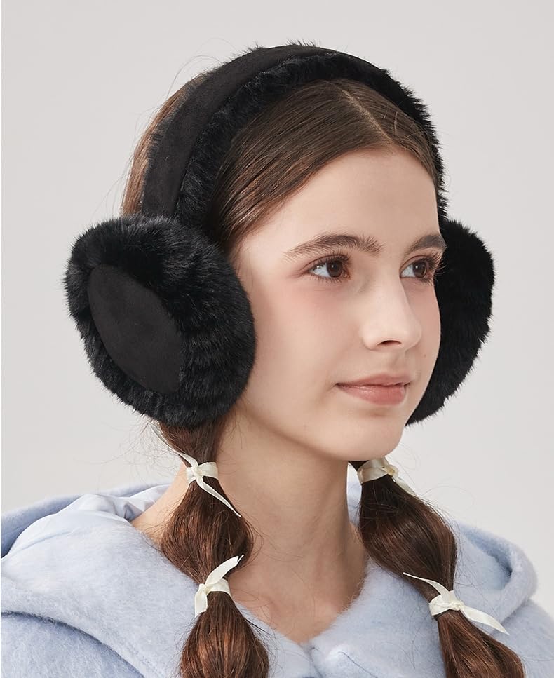 Winter Women Earmuff Foldable Ear Warmer Fluffy Ear Cover Outdoor Ear muffs - Image 3
