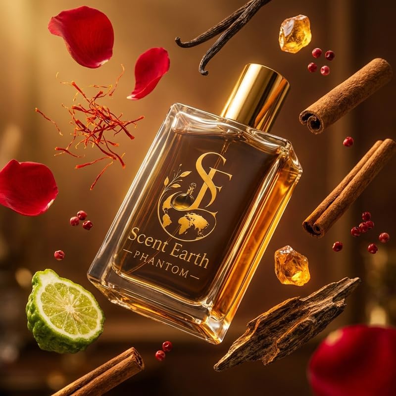 Phantom Eau de Parfum for Men and Women | Dark Opulent Oud, Rich Saffron, Rose, Warm Cinnamon & Vanilla | Long Lasting Luxury Fragrance | Premium Unisex Perfume Spray (50ml)-image-6