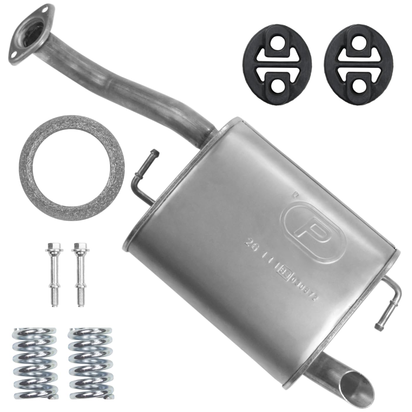 POLMOstrow Auspuff Endtopf für Toyota Corolla 9 IX E12 1.4 1.6 Fließheck 2002-01.2007