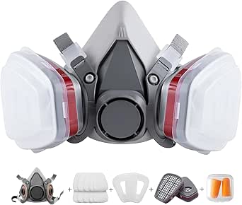 Masque De Protection 18 En 1 - Filtre Anti-poussière, Peinture, Produits Chimiques