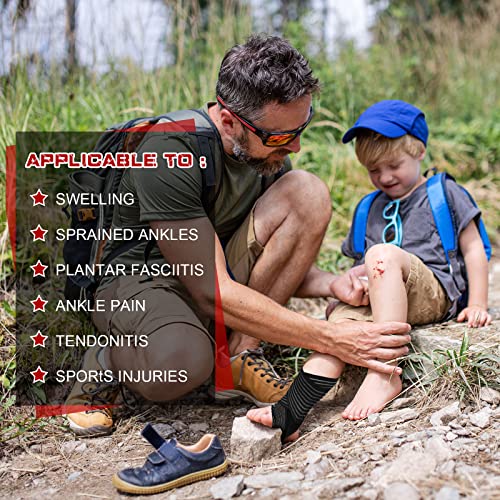 Junkin 2 Pairs Kid's Ankle Support Brace Elastic Ankle Compression Sleeve Neoprene Ankle Wraps Adjustable Sports Foot Brace Protector Breathable Calf Ligament Compression Bandage #TOP5