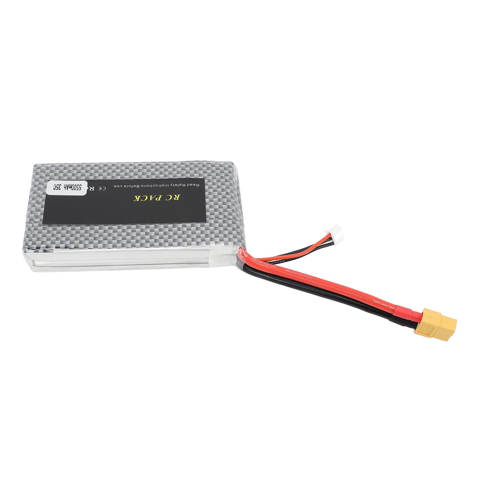 Socobeta Batería de Litio para Coche RC, 7,4 V, Alta Capacidad, 5500 MAh, Batería Recargable Duradera para Vehículos RC a Escala 1/10 y 1/18