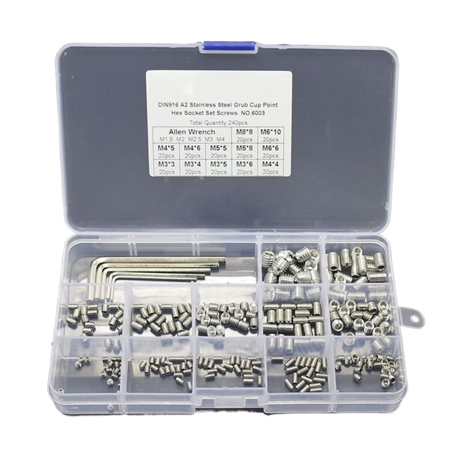 グラブスクリュー 六角ソケットセット フラットポイント M3x5 mm 50個 Amazon.co.jp: 240個のグラブスクリューカップポイント六角ヘッド