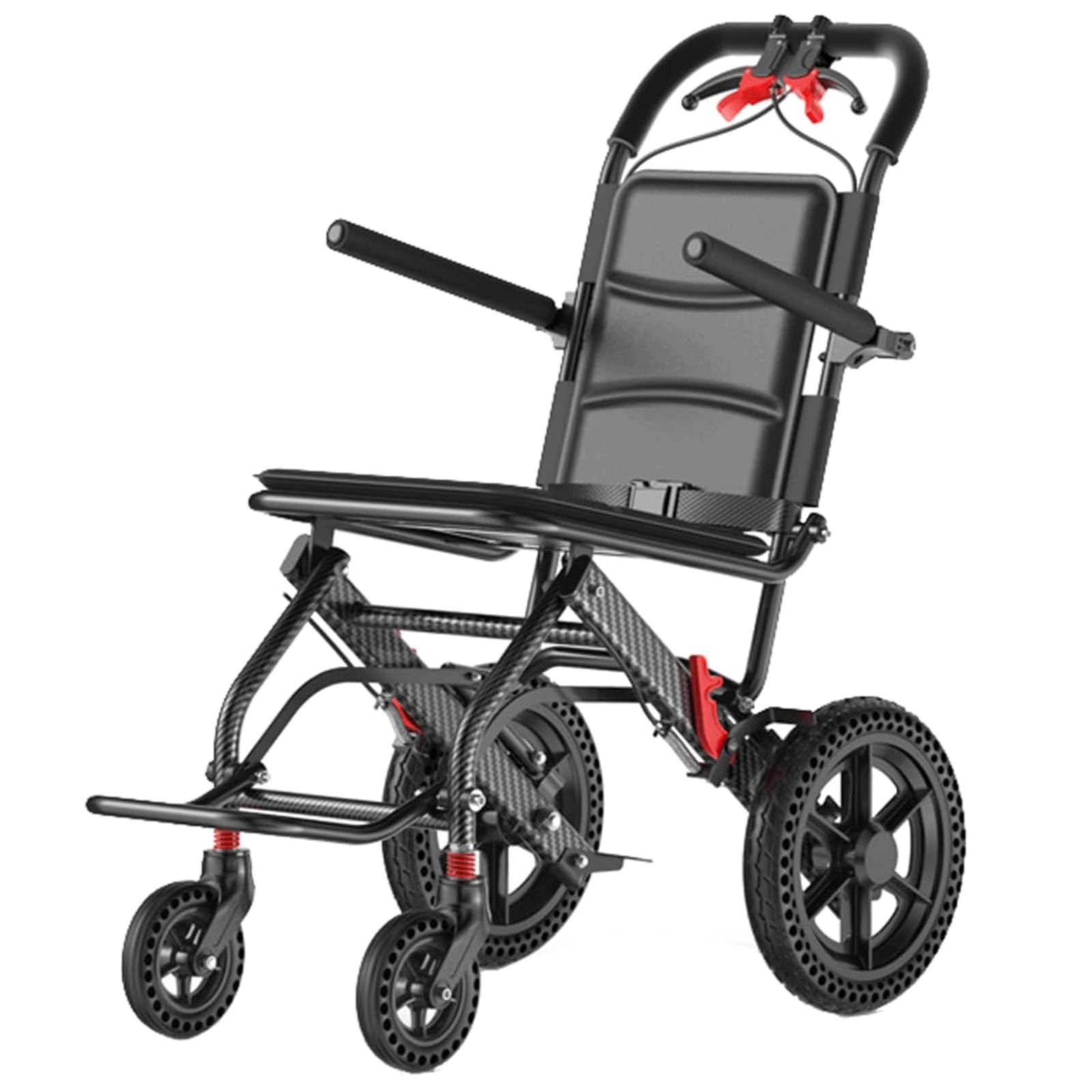 Sillas De Ruedas Sillas De Ruedas Ligeras Y Plegables Silla De Ruedas De Aleación De Aluminio con Frenos De Mano Asiento Ergonómico Silla De Ruedas Manual Ligera