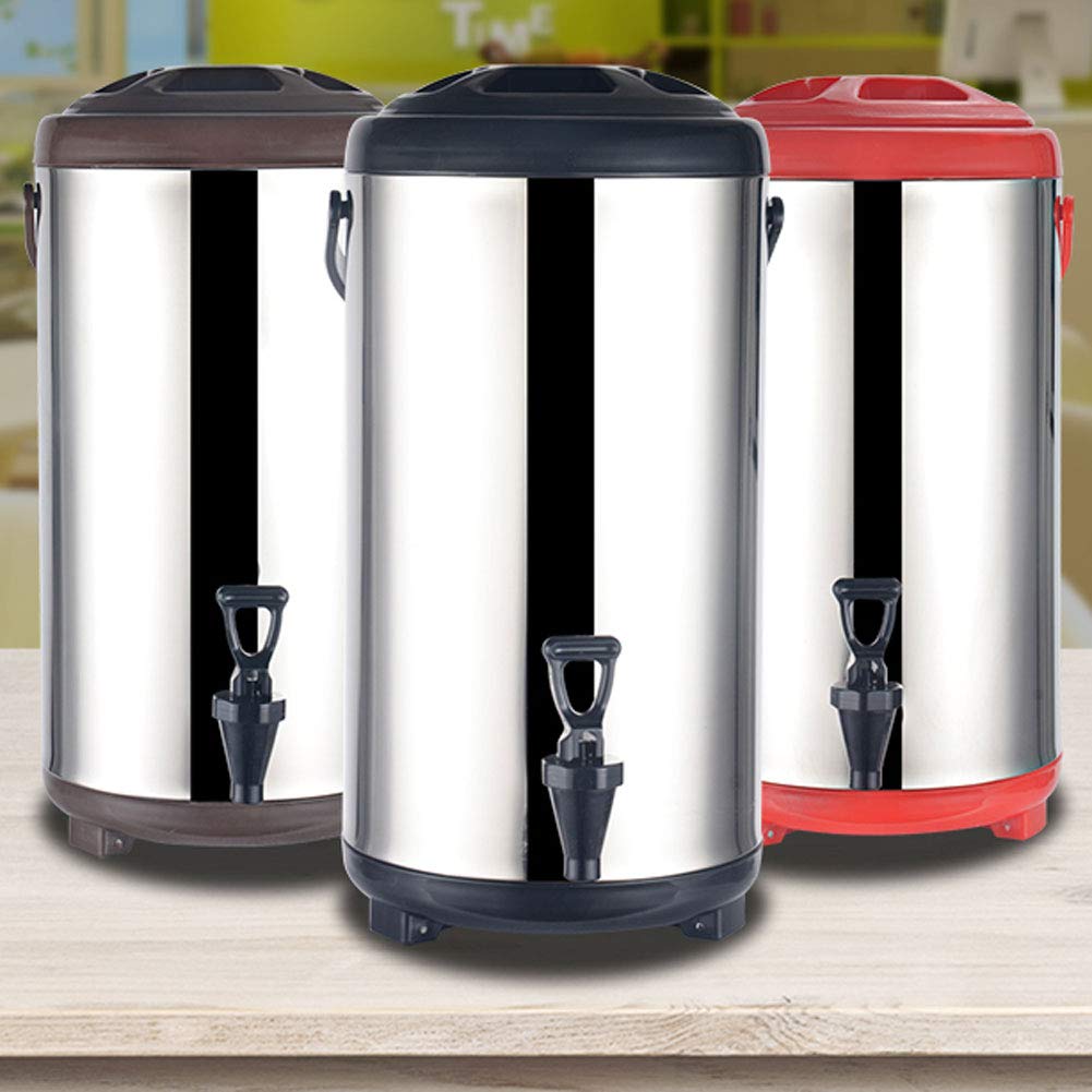 Barril térmico Comercial, Cubo para té con Leche Caliente y fría, urna Grande de Acero Inoxidable para café, Recipiente Aislante para Sidra Caliente, Chocolate Caliente y té, Fiestas,